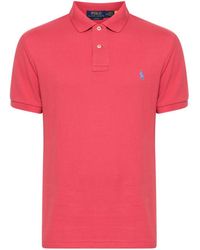 Polo Ralph Lauren - Short-Sleeved Cotton Polo Shirt With Embroidered Logo - Lyst