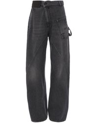 JW Anderson - Twisted Workwear Wide-Leg Jeans - Lyst