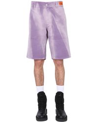 Save 10% Heron Preston Synthetic Buckled Logo Shorts in Black for Men Mens Clothing Shorts Casual shorts 