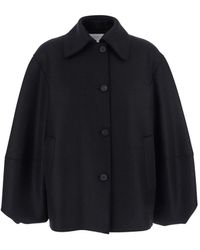 Harris Wharf London - Jacket With Wide Collar And Balloon Sleeves - Lyst
