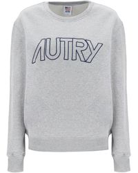 Autry - Crew Neck Sweatshirt With Logo Embroidery - Lyst