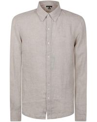 Tシャツ・カットソー Michael Kors LONG SLEEVES LINEN 2 POCKETS OVER SHIRT Michael Kors Long Sleeves Linen 2 Pockets Over Shirt in