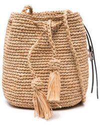 Manebí - Beach Mini Raffia Bucket Bag - Lyst