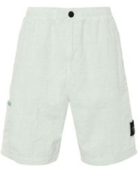 Stone Island - Comfort Fit Shorts Linen Nylon Tela-Tc - Lyst