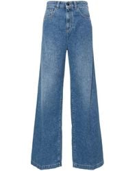 Emporio Armani - Wide Leg Denim Jeans - Lyst