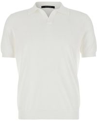 Tagliatore - Knitted Polo Shirt With Polo Style Collar And Short Sleeves - Lyst