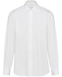 Prada - Long-Sleeve Cotton Shirt - Lyst