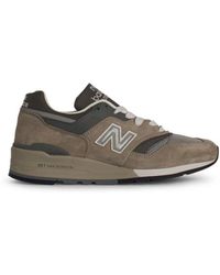 New Balance - '997' Suede Blend Sneakers - Lyst