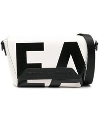 Emporio Armani - Logo Leather Shoulder Bag - Lyst