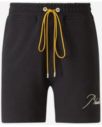 Rhude - Logo Cotton Bermuda Shorts - Lyst