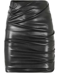 Philosophy Di Lorenzo Serafini - Draped Faux-leather Miniskirt - Lyst
