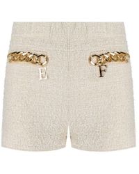 Elisabetta Franchi - Butter Shorts With Chain - Lyst