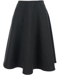 MSGM - Skirt With Side Concealed Zip Closure - Lyst