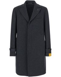 Tagliatore - Single-Breasted Coat With Notched Revers - Lyst