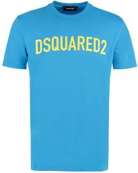 DSquared² - Printed Stretch Cotton T-shirt - Lyst