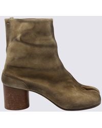 Maison Margiela - Bronze Suede Tabi Boots - Lyst