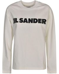 Jil Sander - Logo Long Sleeve T-Shirt - Lyst
