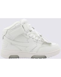 Off-White c/o Virgil Abloh - White Leather Out Of Office High Top Sneakers - Lyst
