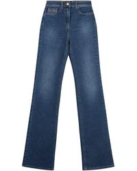 Elisabetta Franchi - High-Rise Flared Jeans - Lyst