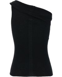Rick Owens - 'Athena' Ribbed One-Shoulder Top - Lyst