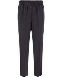 Peserico - Soft Pants Made Of Stretch Viscose Technical Canvas - Lyst
