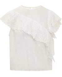Isabel Marant - Cotton Top With Ruffles - Lyst