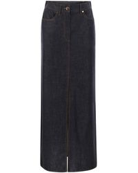 Brunello Cucinelli - Long Five-Pocket Skirt - Lyst