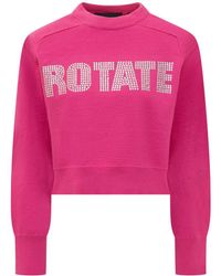 ROTATE BIRGER CHRISTENSEN - Firm Sweater With Logo - Lyst