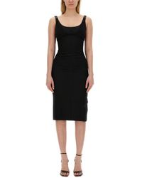 Versace - Dress With Buckles - Lyst
