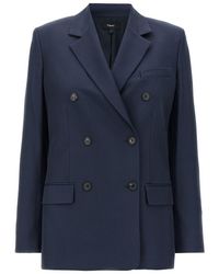 Theory - Double-Breasted Blazer - Lyst