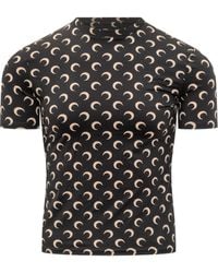 Marine Serre - Marine Greenhouses T-shirt With Crescent Motif - Lyst