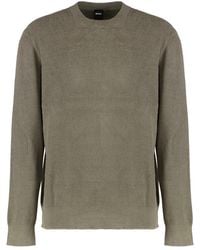 BOSS - Sweater With Velvet Ribbed Effect - Lyst