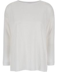 Allude - Shirt With Boart Neckline - Lyst