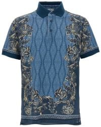 Etro - Floral Polo Shirt - Lyst