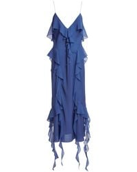 Khaite - Pim Ruffle Silk Maxi Dress - Lyst
