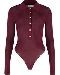 Self-Portrait - Viscose Knit Bodysuit - Lyst