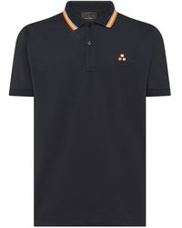 Peuterey - Cotton Blend Polo With Embroidered Logo - Lyst