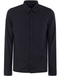 Majestic Filatures - Long-sleeved Shirt In Lyocell And Cotton - Lyst
