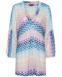 Missoni - Zigzag Pattern Short Cover-Up - Lyst