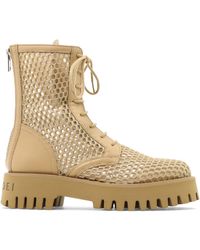 Casadei "netweb" Ankle Boots - Natural