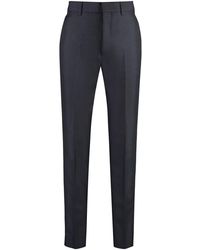 Prada - Wool Blend Tailored Trousers - Lyst