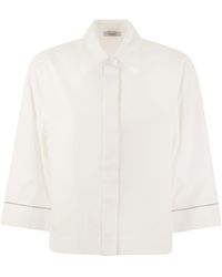Peserico - Plain Cotton Poplin Shirt - Lyst