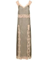 Louis Vuitton Bi-Material A-Line Dress