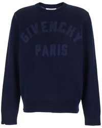 Givenchy - Crew Neck Sweater With Logo Lettering On The Front - Lyst