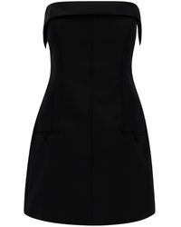 Philosophy Di Lorenzo Serafini - Mini Black Bustier Dress In Duchesse Woman - Lyst