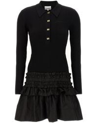 Ganni - 'Melange Rib Knit Mini' Dress - Lyst