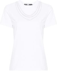 Karl Lagerfeld - Karl Signature Necklace T-shirt - Lyst