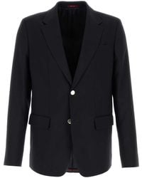 Gucci - Midnight Blue Wool Blazer - Lyst