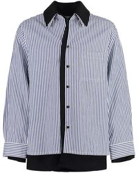 Bottega Veneta - Striped Linen-cotton Blend Shirt - Lyst