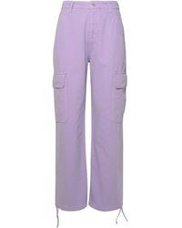 Moschino Jeans - Lilac Cotton Cargo Pants - Lyst